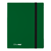 Ultra Pro Eclipse 9-Pocket Pro Binder - Forest Green - Forest green Ultra Pro Eclipse 9-pocket card binder with black elastic closure strap and Ultra PRO logo in white.