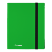 Ultra Pro Eclipse 9-Pocket Pro Binder - Lime Green - Lime green Ultra Pro Eclipse 9-pocket card binder with black elastic strap and white logo on front cover.