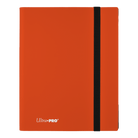 Ultra Pro Eclipse 9-Pocket Pro Binder - Pumpkin Orange - Pumpkin orange Ultra Pro Eclipse 9-pocket card binder with black elastic closure and white logo.