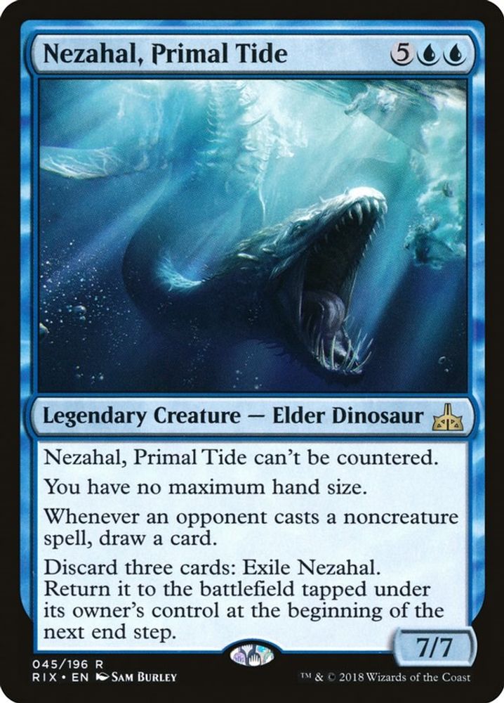 Nezahal, Primal Tide · 45 · Rivals of Ixalan · Non-foil