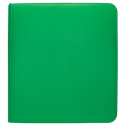 Ultra Pro 12-Pocket Zippered Binder: Vivid - Green (PREORDER) - Vivid green zippered card binder with smooth textured cover and embossed Ultra Pro logo.