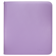 Ultra Pro 12-Pocket Zippered Binder: Vivid - Purple (PREORDER) - Vivid purple zippered binder with smooth synthetic cover and Ultra PRO logo embossed in corner.