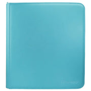 Ultra Pro 12-Pocket Zippered Binder: Vivid - Light Blue (PREORDER) - Light blue zippered binder with smooth synthetic cover and embossed Ultra Pro logo.