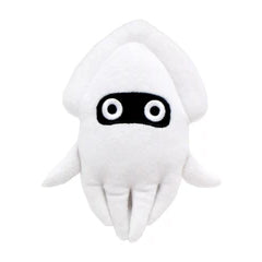 Super Mario All Star Collection - Blooper Plush, 6.5" - White plush toy shaped like a squid with black oval eyes and rounded tentacles, 6.5 inches tall.
