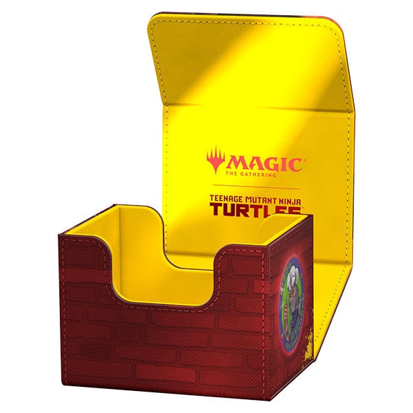 Ultimate Guard Sidewinder 100+ Xenoskin Deck Case: Teenage Mutant Ninja Turtles - Mountain - The Gathering logo and Teenage Mutant Ninja Turtles text.