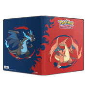 Ultra Pro 4-Pocket Portfolio: Pokémon - Mega Charizard X and Y (PREORDER) - Blue and red card binder featuring Mega Charizard X on the blue side and Mega Charizard Y on the red side with Pokémon logo.