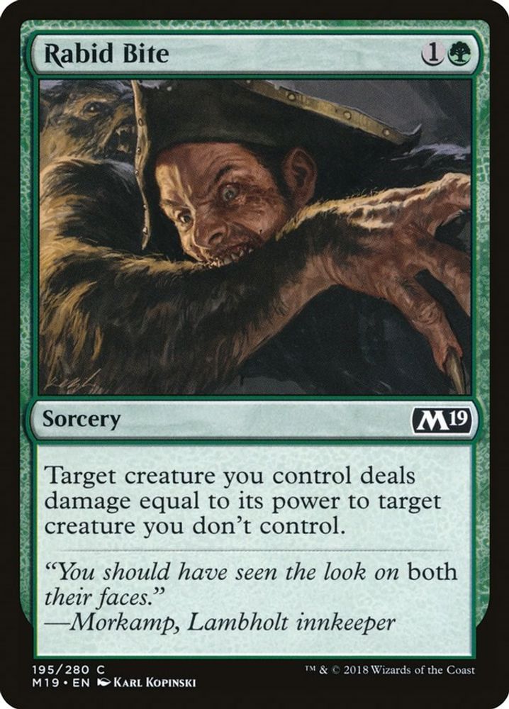 Rabid Bite · 195 · M19 · Non-foil