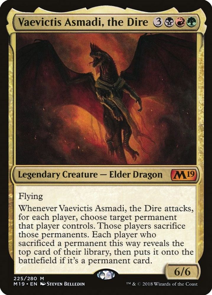 Vaevictis Asmadi, the Dire · 225 · Core Set 2019 · Non-foil