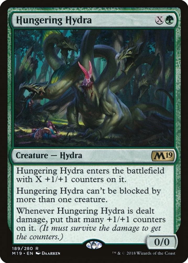 Hungering Hydra · 189 · Core Set 2019 · Non-foil