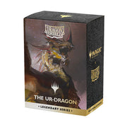 Dragon Shield Standard Dual Matte Art Sleeves 100ct - MTG Legendary Series - The Ur-Dragon - Black and gold matte card sleeve box featuring a fierce dragon illustration and "The Ur-Dragon" text.