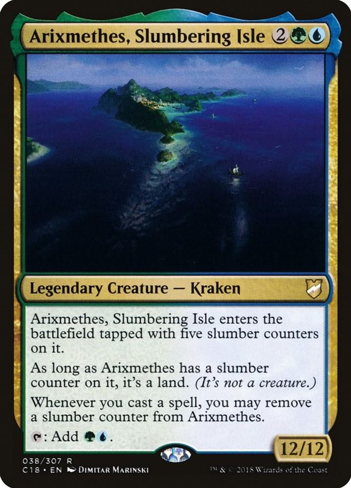 Arixmethes, Slumbering Isle · 38 · Commander 2018 · Non-foil