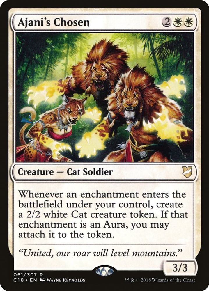 Ajani's Chosen · 61 · Commander 2018 · Non-foil