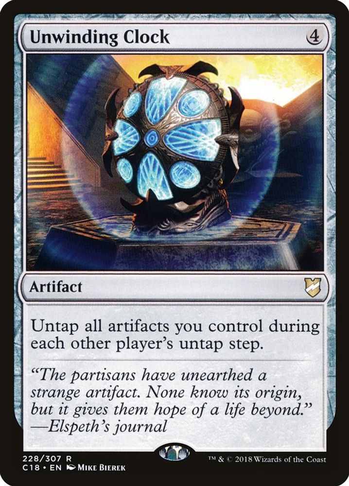 Unwinding Clock · 228 · Commander 2018 · Non-foil