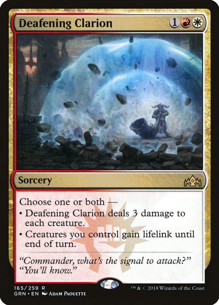 Deafening Clarion · 165 · Guilds of Ravnica · Non-foil