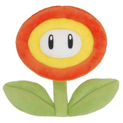 Super Mario All Star Collection - Fire Flower Plush, 7" - 7-inch plush Fire Flower from Super Mario All Star Collection with red, yellow, and white petals and green stem and leaves.