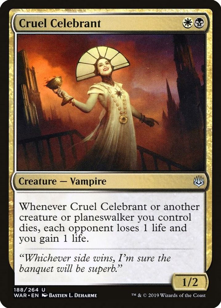 Cruel Celebrant · 188 · WAR · Non-foil