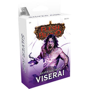 Flesh and Blood: Silver Age Chapter 1 Deck - Viserai - Purple and white Flesh and Blood Silver Age Viserai deck box featuring a fierce warrior with glowing tattoos and chained.