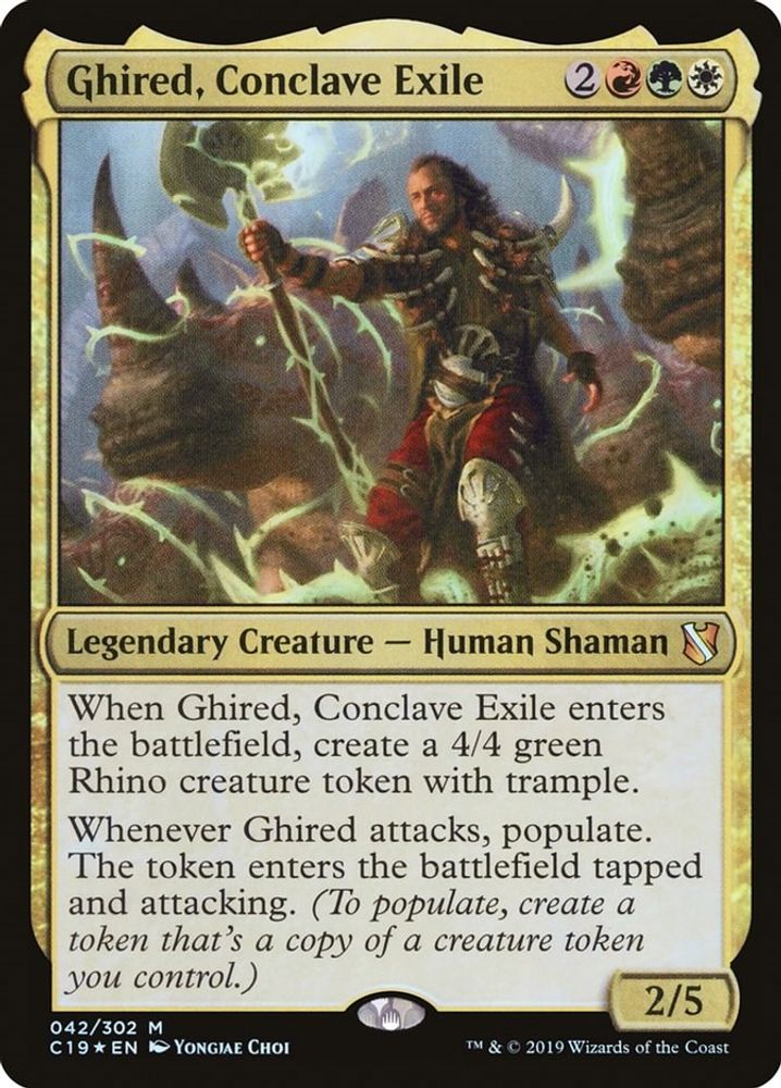 Ghired, Conclave Exile · 42 · Commander 2019 · Foil
