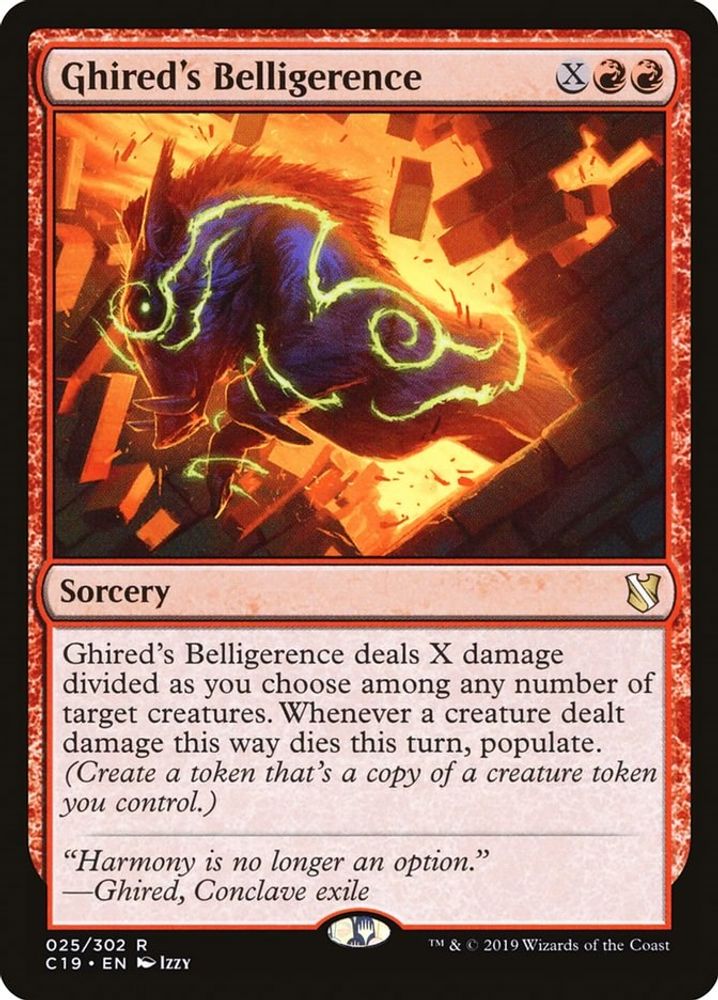 Ghired's Belligerence · 25 · Commander 2019 · Non-foil