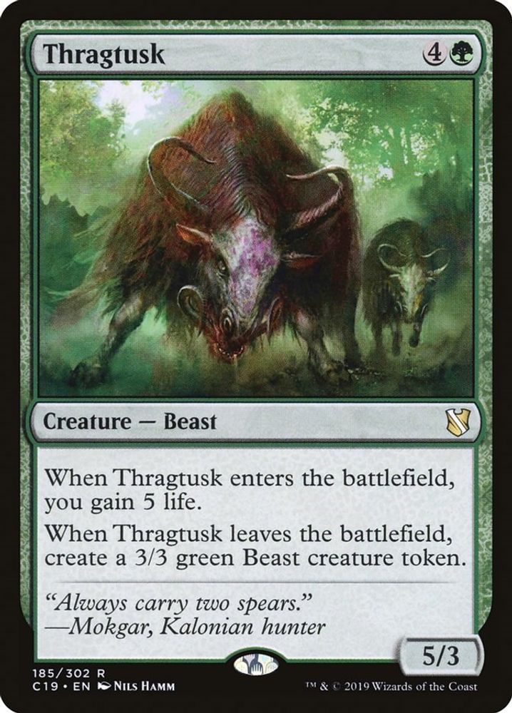Thragtusk · 185 · Commander 2019 · Non-foil
