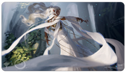 Ultra Pro Playmat - Lord of the Rings Tales of Middle Earth - Galadriel - Fantasy playmat featuring Galadriel in flowing white robes with glowing light effects and forest background.