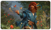 Ultra Pro Playmat - Lord of the Rings Tales of Middle Earth - Tom Bombadil - Playmat featuring Tom Bombadil in blue coat with hat, reaching out to orange butterflies in vibrant forest setting.