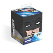 Squaroes: 100+ Deckbox - DC- Justice league- Wave I- Batman - Black and gray Batman-themed rectangular deck box with stylized eyes and part of the face on the front panel, packaged in a.