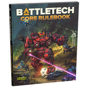 BattleTech: Core Rulebook (PREORDER) - BattleTech Core Rulebook with a red mech firing a pink laser on a smoky battlefield cover.