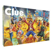 Clue: One Piece - Clue board game box featuring One Piece anime characters with vibrant, colorful pirate-themed artwork.