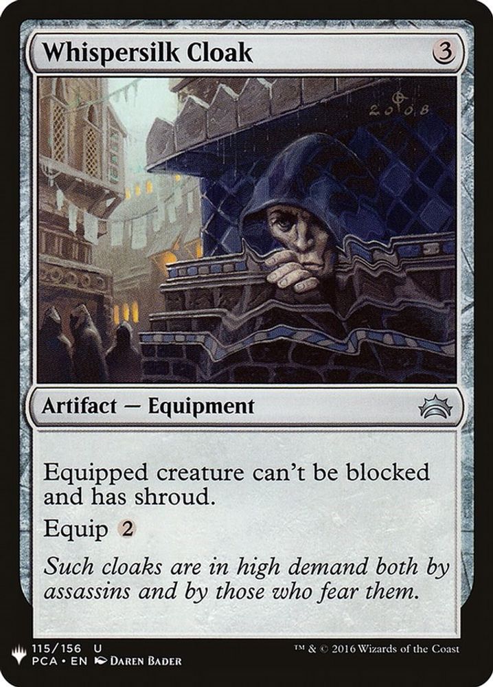 Whispersilk Cloak (PCA) · 115 · The List Reprints · Non-foil