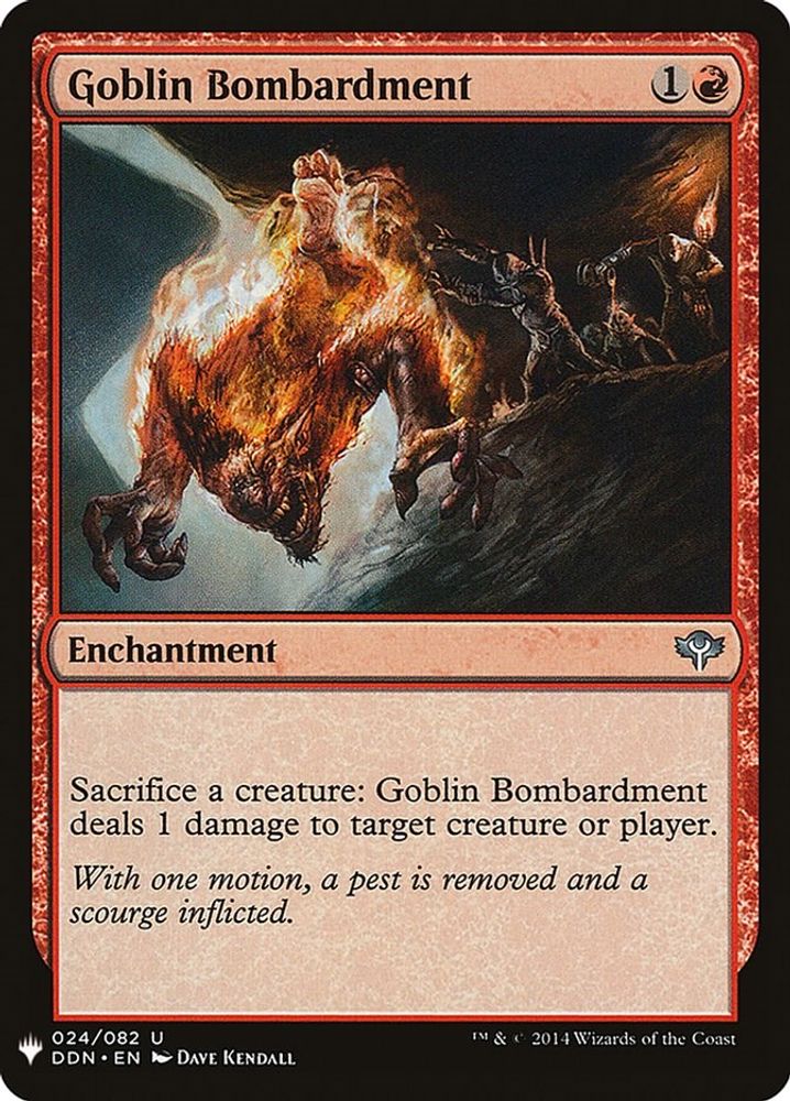 Goblin Bombardment (DDN) · 24 · The List Reprints · Non-foil