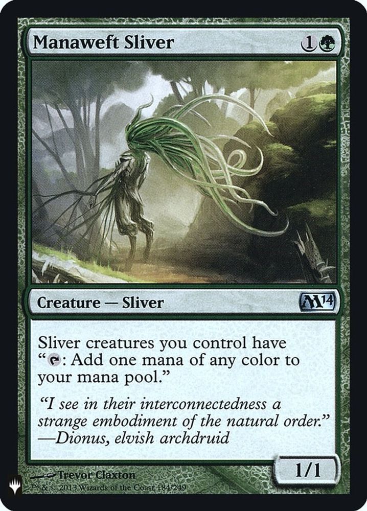 Manaweft Sliver (M14) · 184 · PLST · Foil