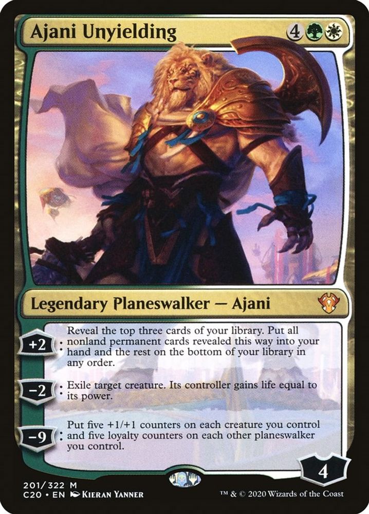 Ajani Unyielding · 201 · Commander 2020 · Non-foil