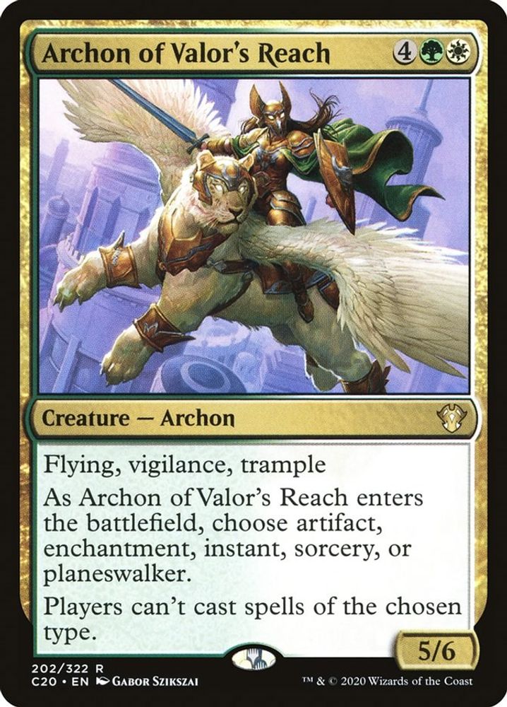 Archon of Valor's Reach · 202 · Commander 2020 · Non-foil