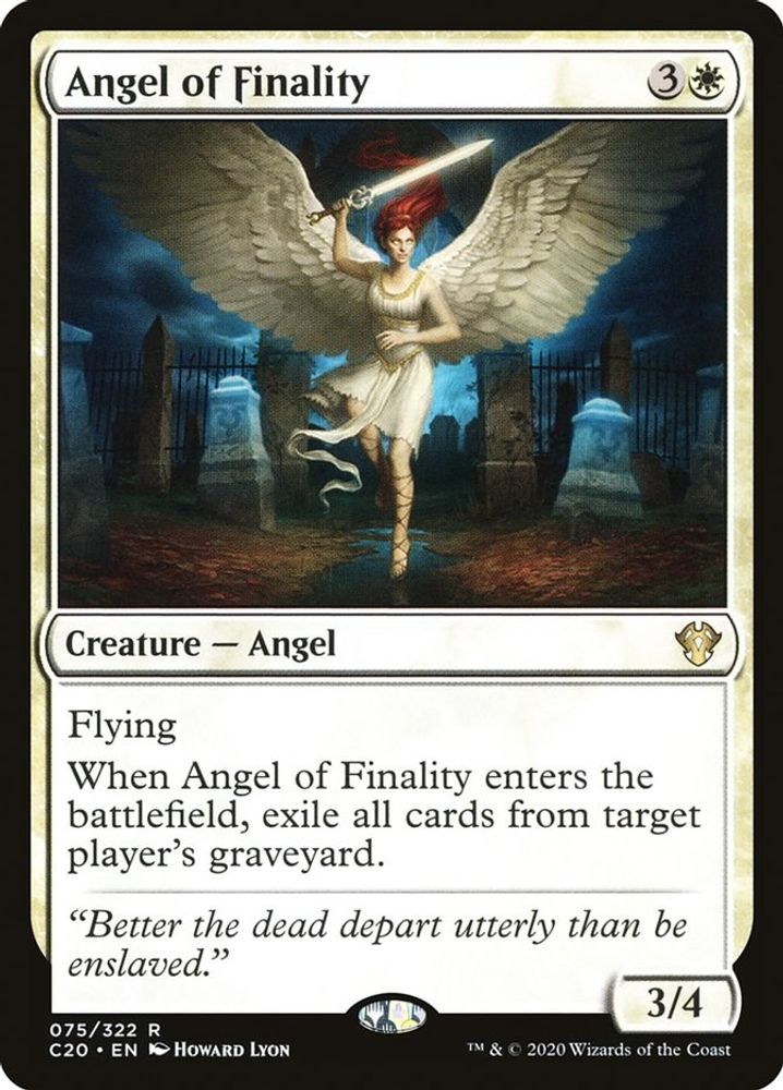 Angel of Finality · 75 · Commander 2020 · Non-foil