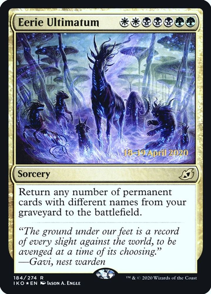 Eerie Ultimatum · 184 · Prerelease Cards · Foil