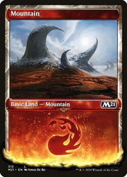 Mountain (Showcase) · 312 · Core Set 2021 · Foil