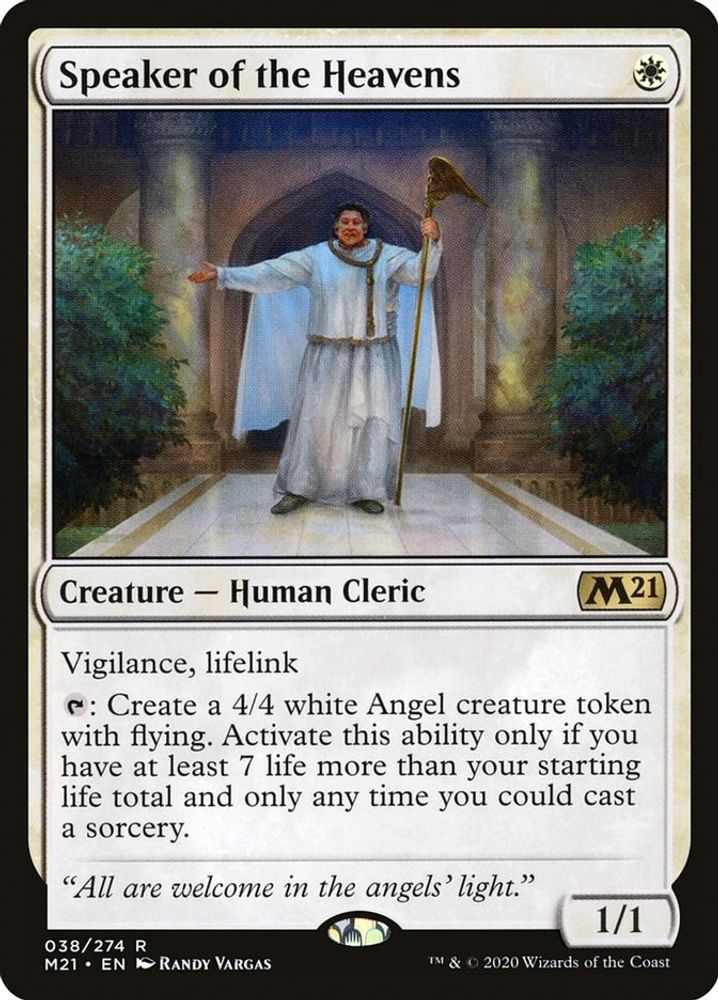 Speaker of the Heavens · 38 · Core Set 2021 · Non-foil