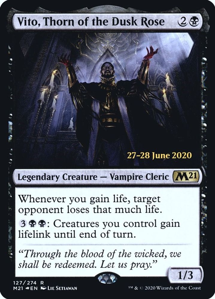 Vito, Thorn of the Dusk Rose · 127 · Prerelease Cards · Foil