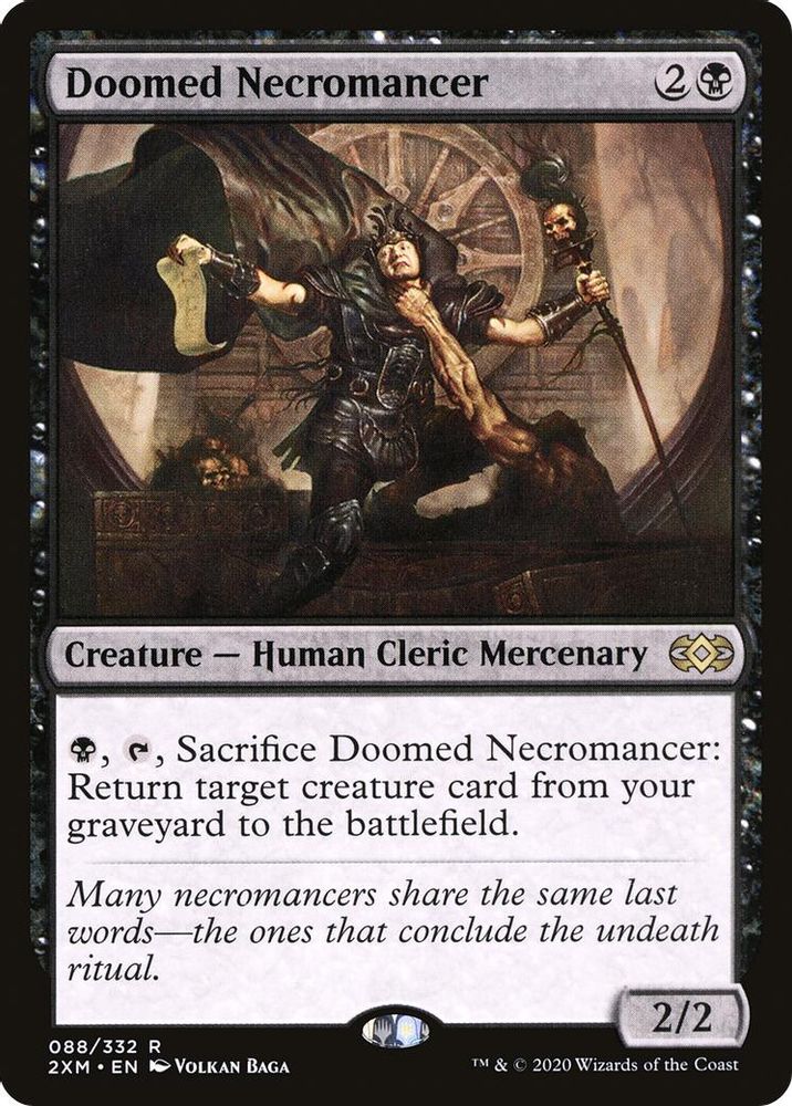 Doomed Necromancer · 88 · Double Masters · Foil