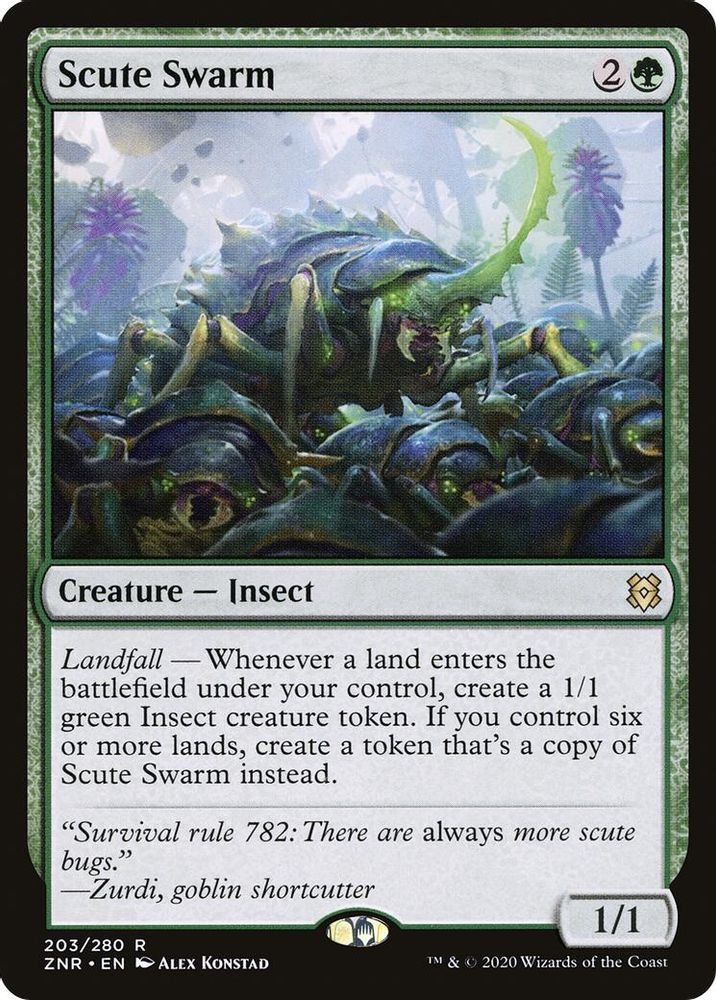 Scute Swarm · 203 · Zendikar Rising · Non-foil
