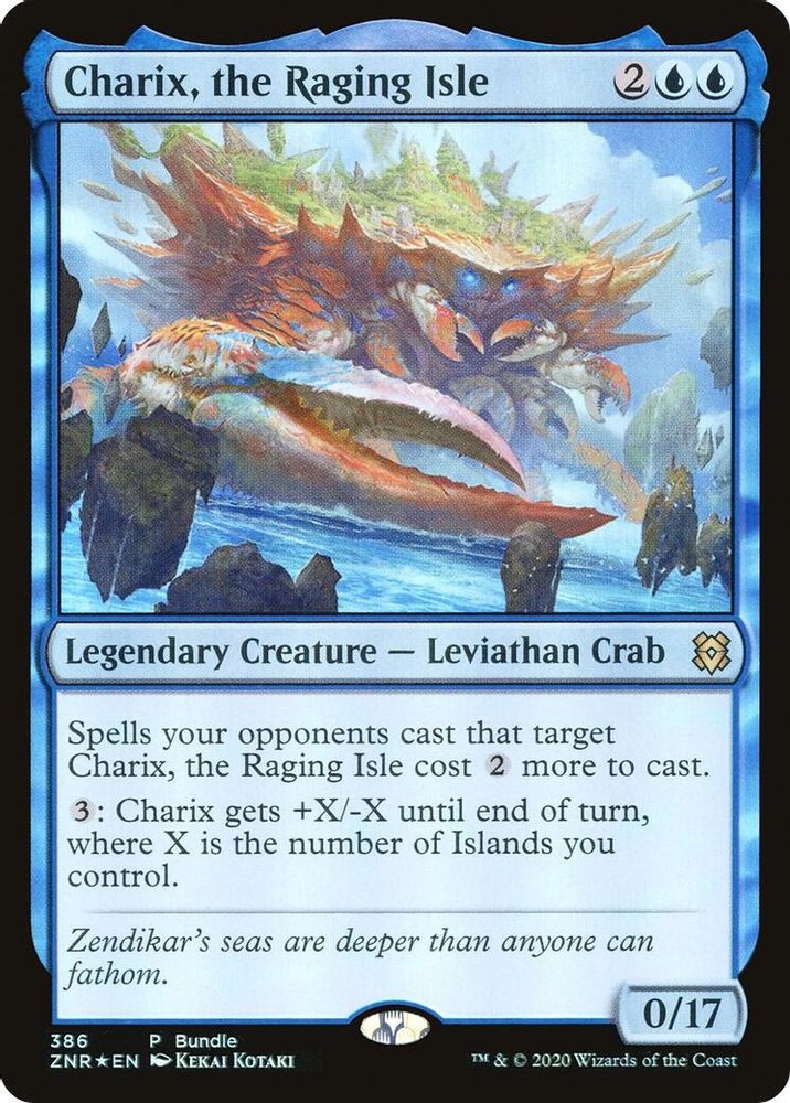 Charix, the Raging Isle (ZNR Bundle) · 386 · Unique and Miscellaneous Promos · Foil