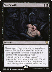 Szat's Will · 152 · CMR · Non-foil