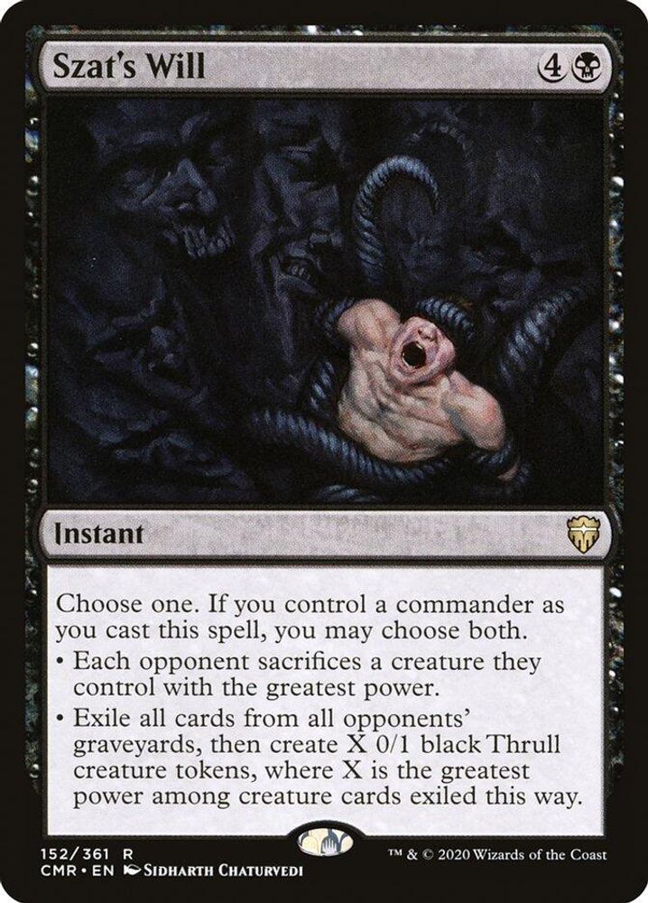 Szat's Will · 152 · CMR · Non-foil
