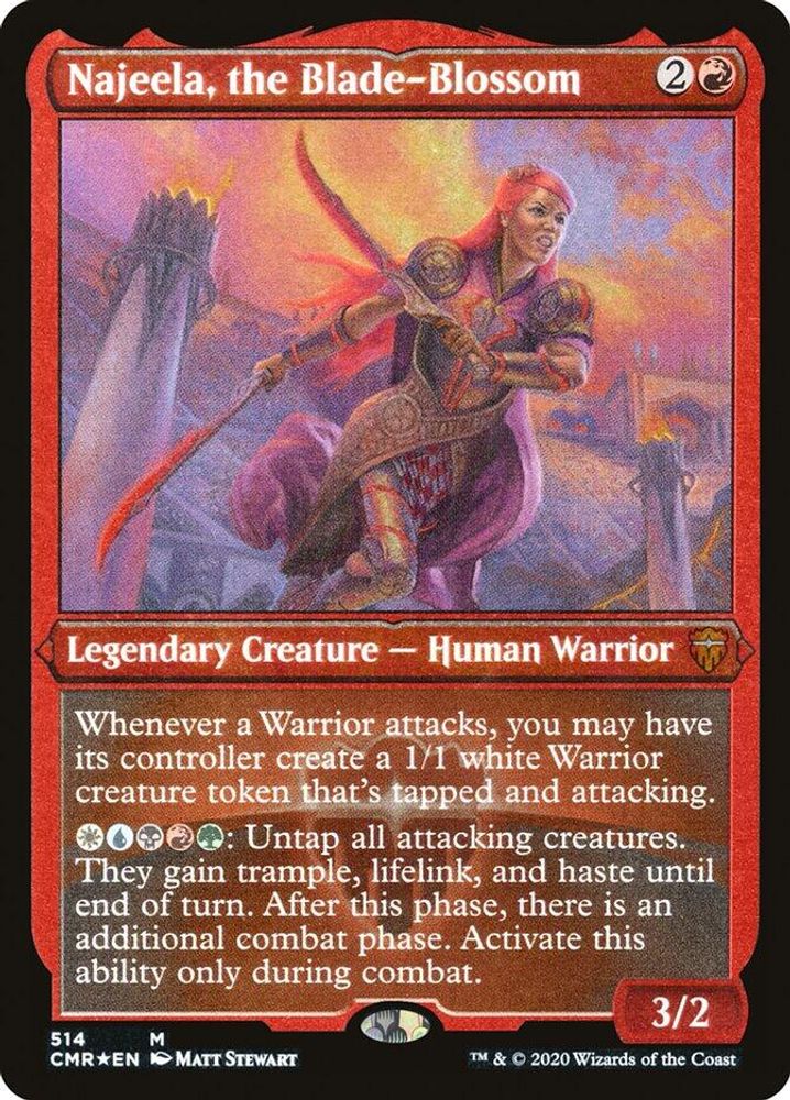 Najeela, the Blade-Blossom · 514 · CMR · Etched Foil