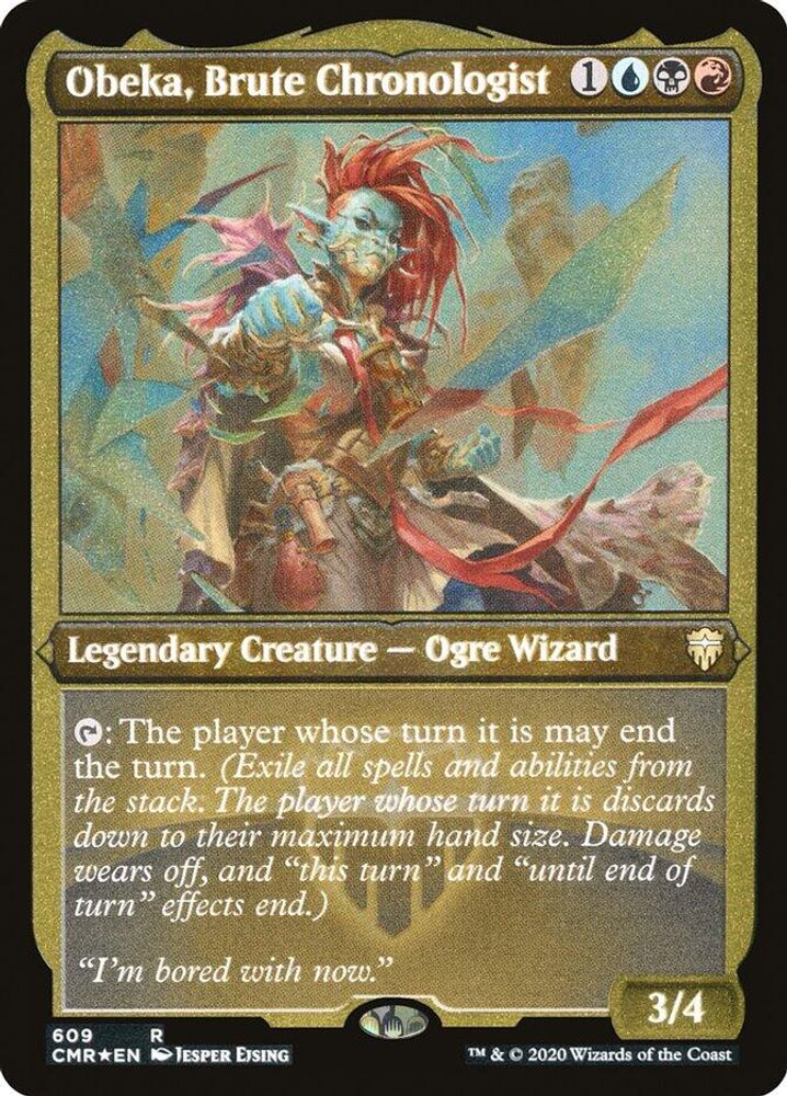 Obeka, Brute Chronologist · 609 · Commander Legends · Etched Foil