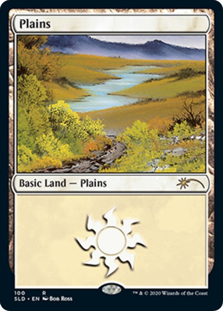 Plains (100) (Bob Ross) · 100 · Secret Lair Drop Series · Non-foil