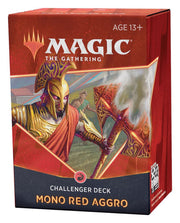 Challenger Deck 2021: Mono Red Aggro - The Gathering Challenger Deck box featuring fiery warrior artwork and bold white text.