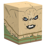 Squaroes 100+ Boulder: Batman: Gotham City - Scarecrow - Beige fabric square deck box with creepy Scarecrow face featuring blue eyes and stitched mouth lines.
