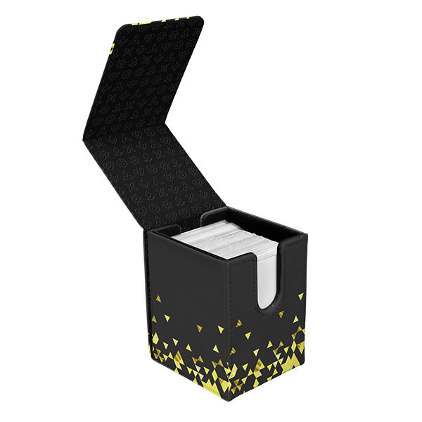 Ultra Pro Alcove Flip 100+ Deck Box - hololive Series 2 - Black/Gold Logo (PREORDER)